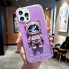 Fashion Starry Quicksand Astronaut Hülle für IPhone 15 12 13 11 Pro Max XS X XR für IPhone 15 Pro Max 8 15 Plus Glitzer Transparente Schutzhülle