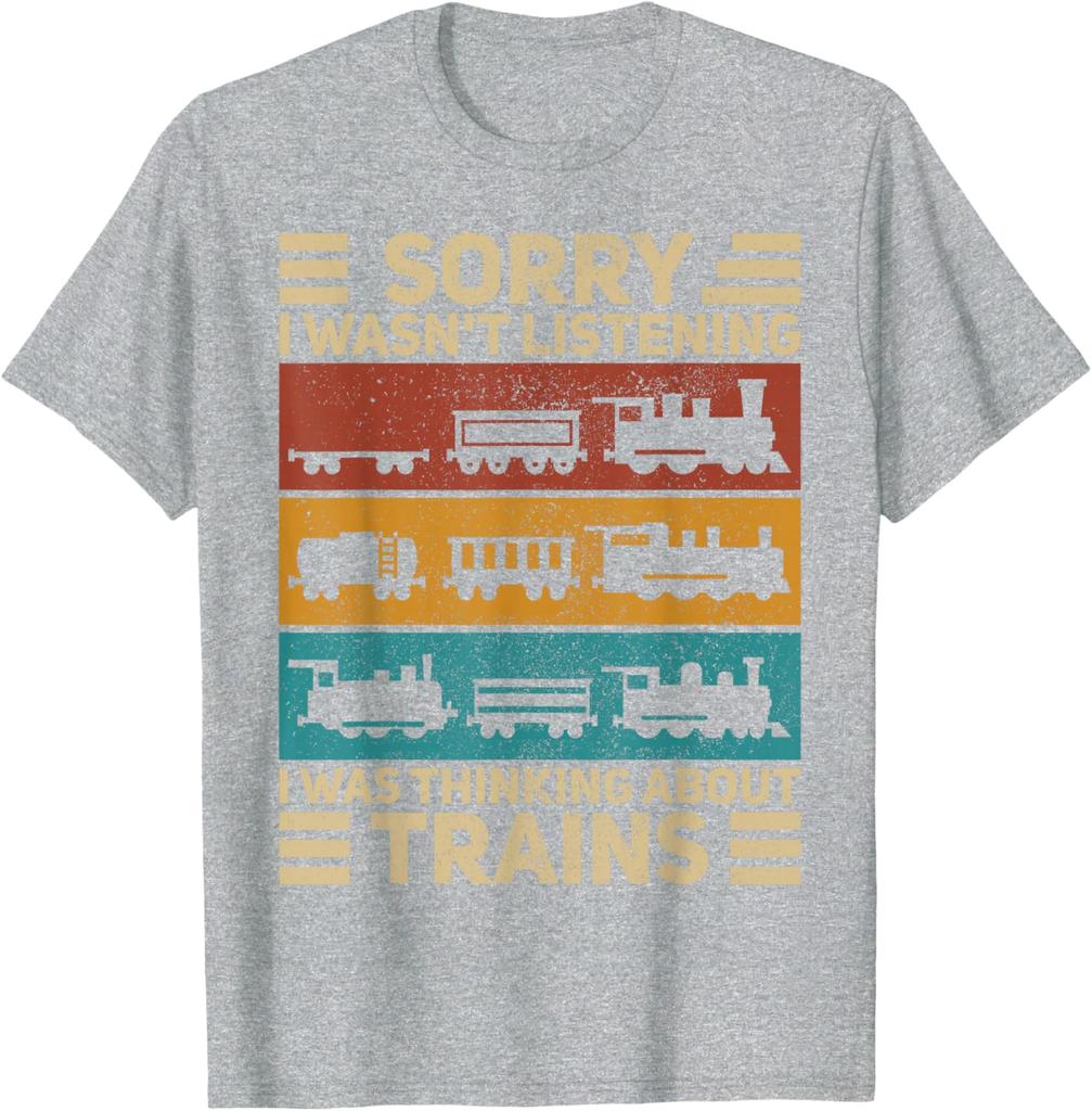 Retro Wagon Train Lover Model Railroad Conductor Funny Train T-Shirt