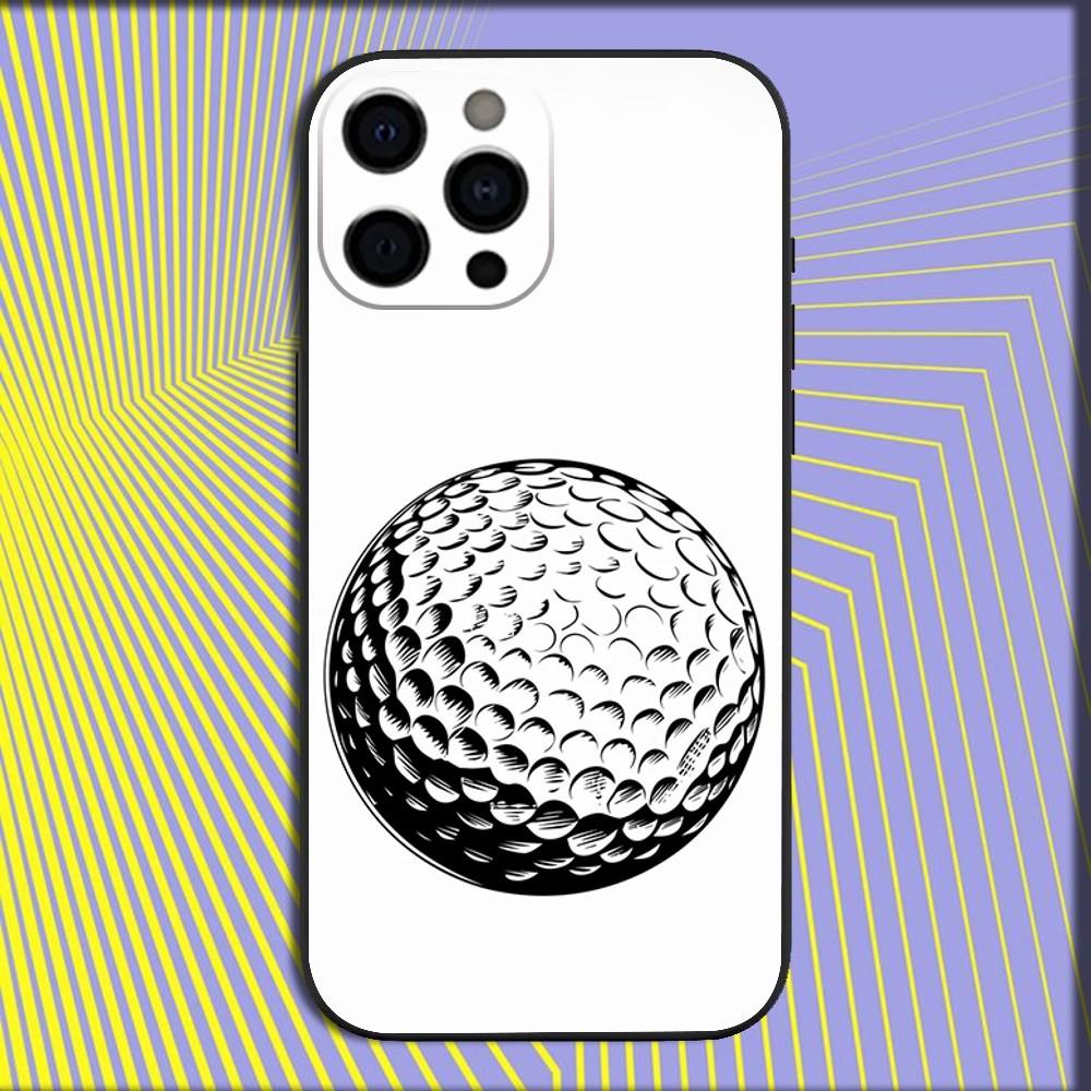 Ball Golf Course Phone Case For iPhone 16,15,14,13,12,11,Pro,X,XS,Max,XR,Plus,Mini Soft Black Cover