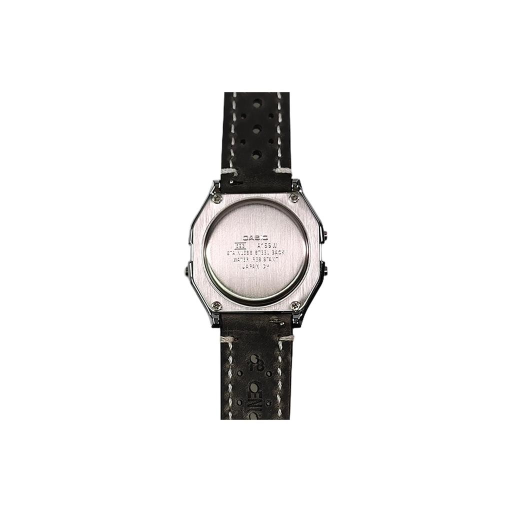 CASIO Custom Collection Quartz Movement Leather Strap Watch Unisex Purple Watch Dial A159WA-N1D(Watch5--)