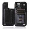 Wallet Double Button Stand Leather Case For Iphone 14 Pro Max 13 Pro 12 11 Se 2022 X Xr Xs Max 8 7 6 6s Plus 5 5s With Card Slot