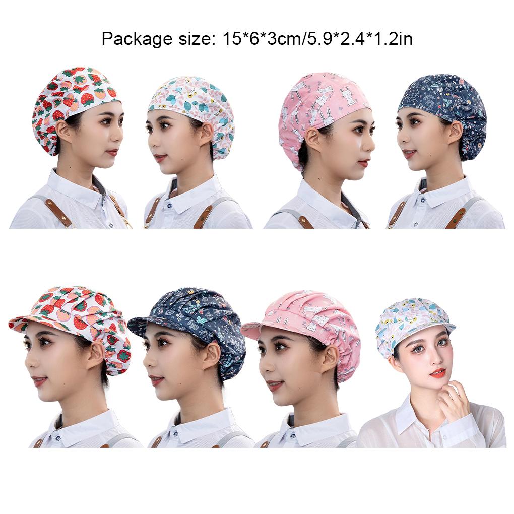 Comfortable Cap With Pure Cotton Sweatband For Cooks Hat Fwomen Kitchen Cap With Brim ForChef Hat