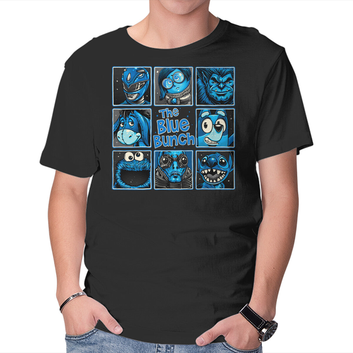 Unisex Crew Neck T-Shirt The Blue Bunch Graphic Short Sleeve Casual Tee L