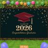 2D plane, suitable for parties, featuring a single piece of red polyester background, celebrating the graduates of 2026
