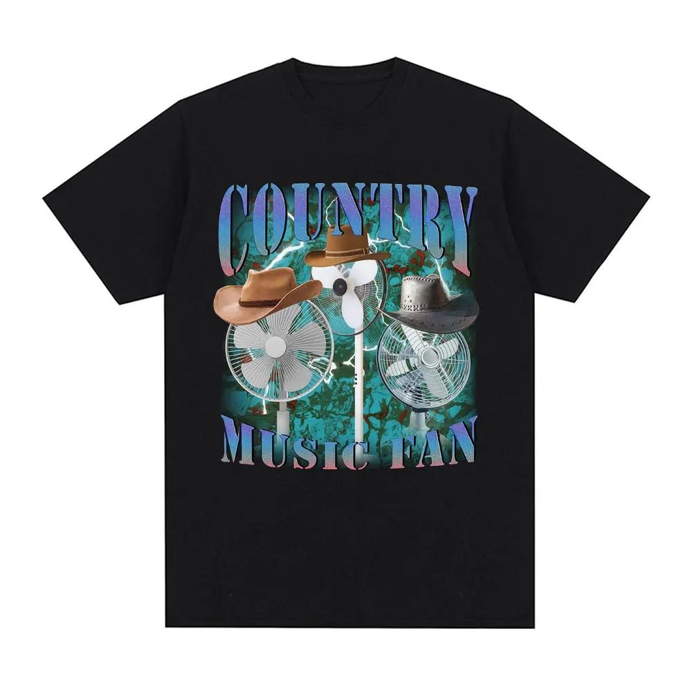 

Country Music Fan Funny Meme Graphic T Shirts Men Women Clothing Summer Cotton Fashion Harajuku Oversized Short Sleeve T-shirts S чёрный