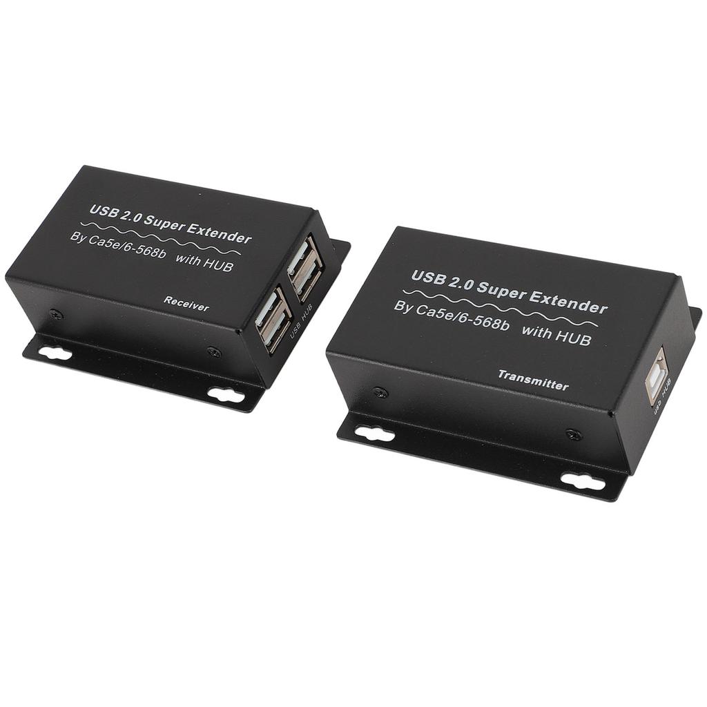Über Ethernet USB RJ45 Extender 120m 480Mbps 4 USB2.0 Hub Sender Empfänger Über Ethernet