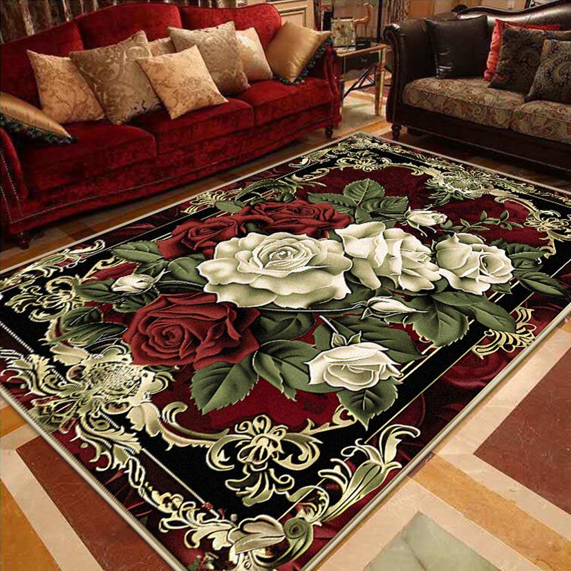 Luxusní evropský obývací pokoj dekorace koberec nádherný ložnice pohovka boční velké koberce šatna protiskluzové podlahové rohože omyvatelné