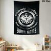 Tapisserie murale Eintracht Frankfurt avec nom personnalisé Accrochage mural esthétique Couverture en tissu imprimé Tapisseries décoratives pour chambre à coucher salon Décoration de maison
