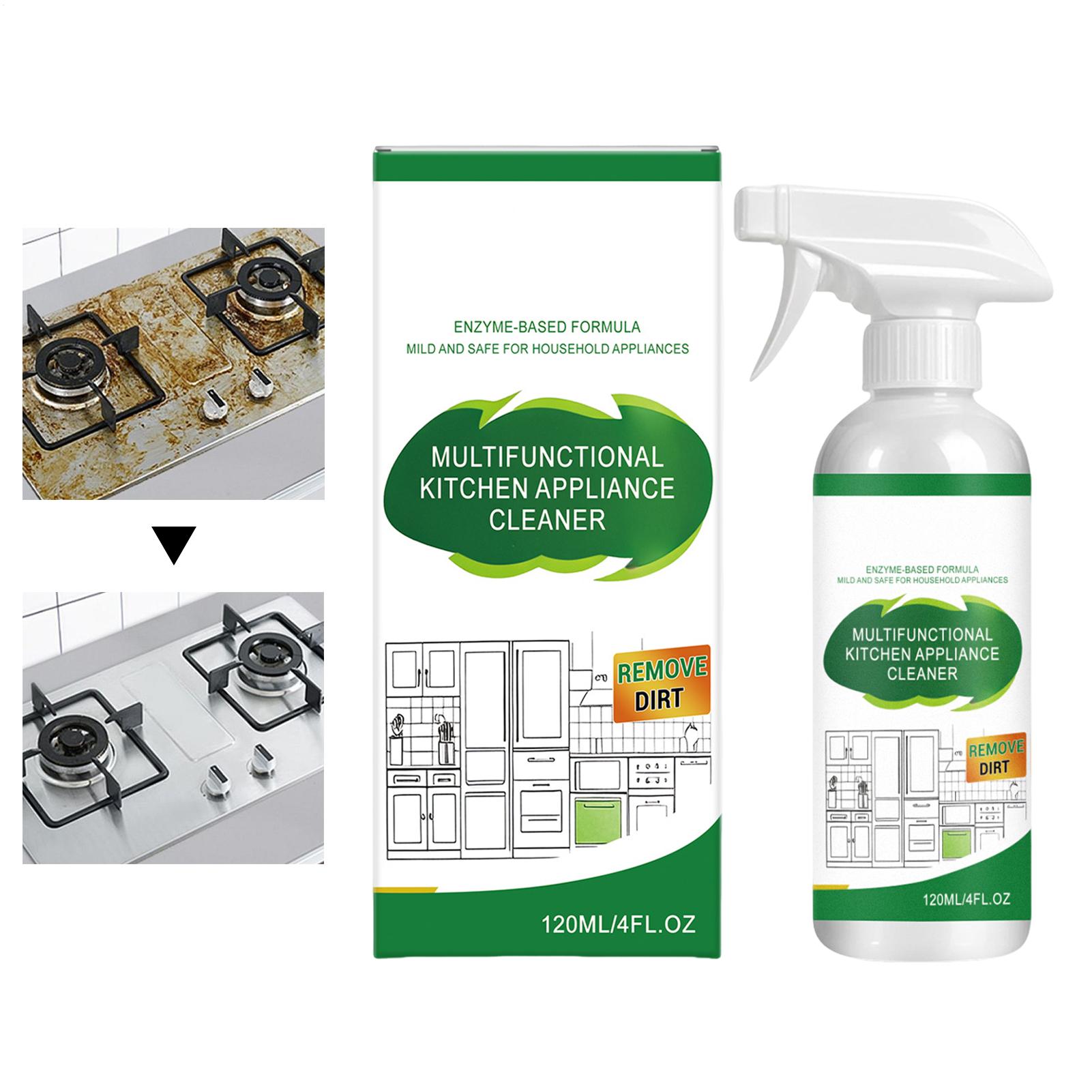 Appliance Cleaner 120ml All-Purpose Heavy-Duty Powerful Refrigerator Cleaner Kitchen Degreaser Spray for Oven Counter Stove CN