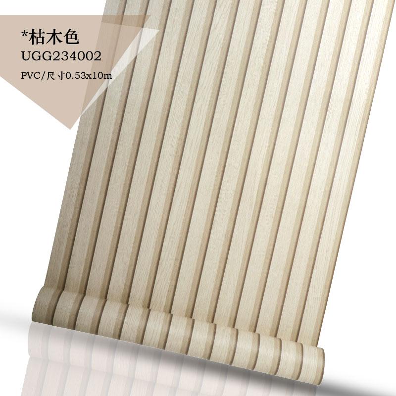 3D Vintage Style Faux Wood Panel Vinyl Wallpaper Roll Retro Brown PVC Cafe Bar Background Decor Vertical Stripe Wall Paper