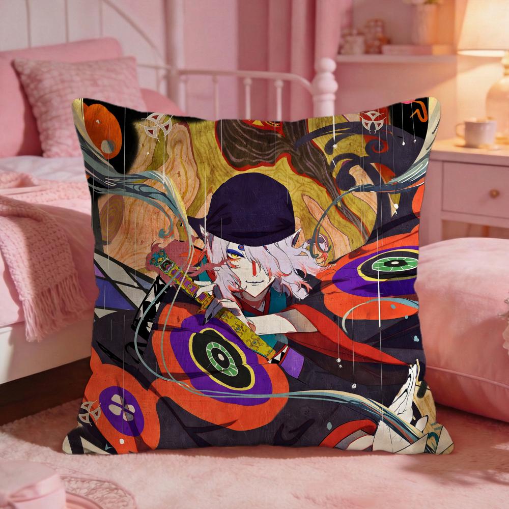 

mMononoke anime Cushion Cover Premium Comfort Reversible Pillow Cove Two in One Design for Any Room Car Interior 30X30cm