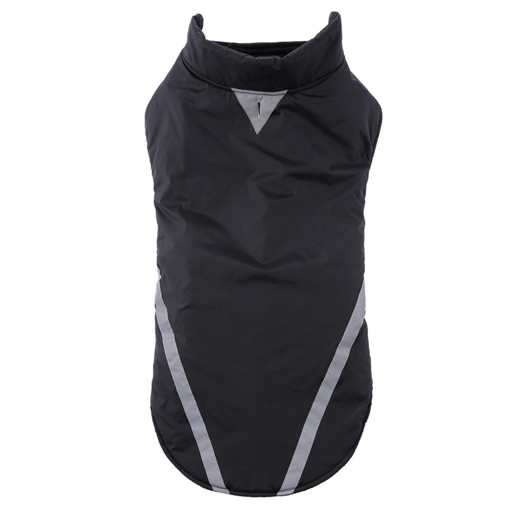 

Светоотражающая куртка для питомцев Зимнее теплое пальто для маленьких, средних, больших собак чёрный