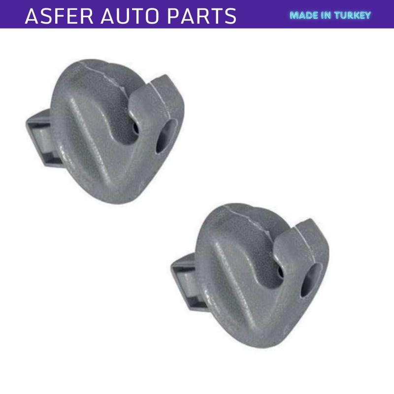 Sun Visor Bracket 2pcs Dark Gray For Renault OEM 7702255080 7700424981