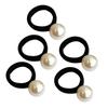 5PCS NonSlip Hair Tie With Artificial Pearls Design High Stretch Hair Tie Hair Styling Accessories For Women Hairstyles