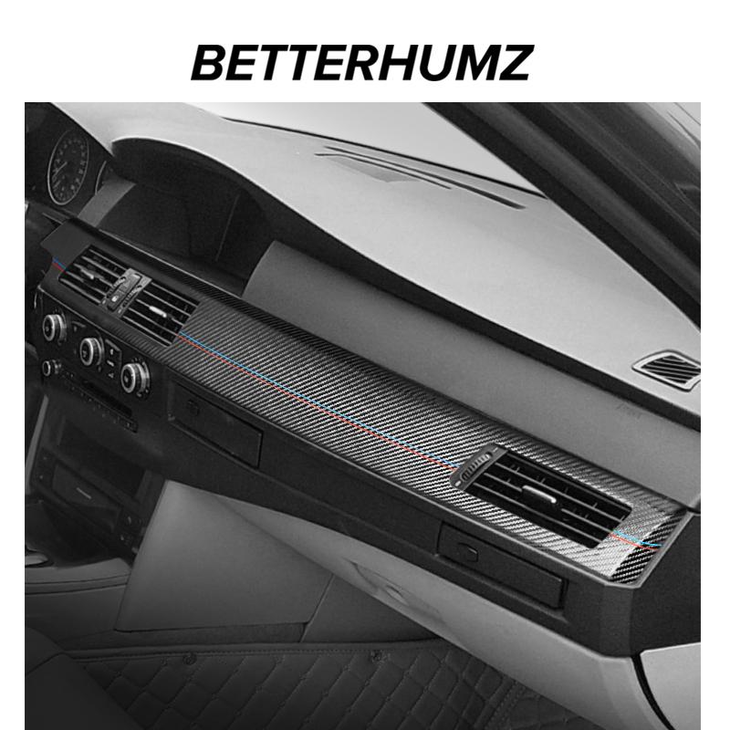 For BMW E60 Series 5 2004-2010 Dashboard Panel trument Trim Frame Sticker Cover Made of Alcantara Car Auto Interior Accessory