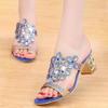 Fashion women fashion sweet golden crystal high quality peep toe high heel shoes lady plus size black comfort spring heel sandals ea463