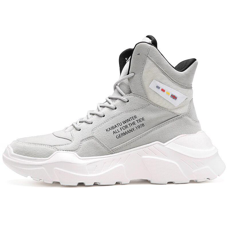 Men Winter Autumn Keep Warm Chunky High Tops Shoes Male Rubber Sole Sneakers Plimsolls Espadrilles Man Super Cool  Trainers