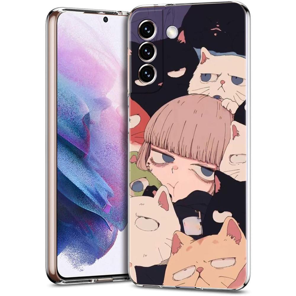 Cartoon Funny Boy Girl Couple Phone Case For Samsung Galaxy S24 Ultra S23 FE S22 S20 S21 5G S10 S9 Plus S10E S8 Soft Clear Cover