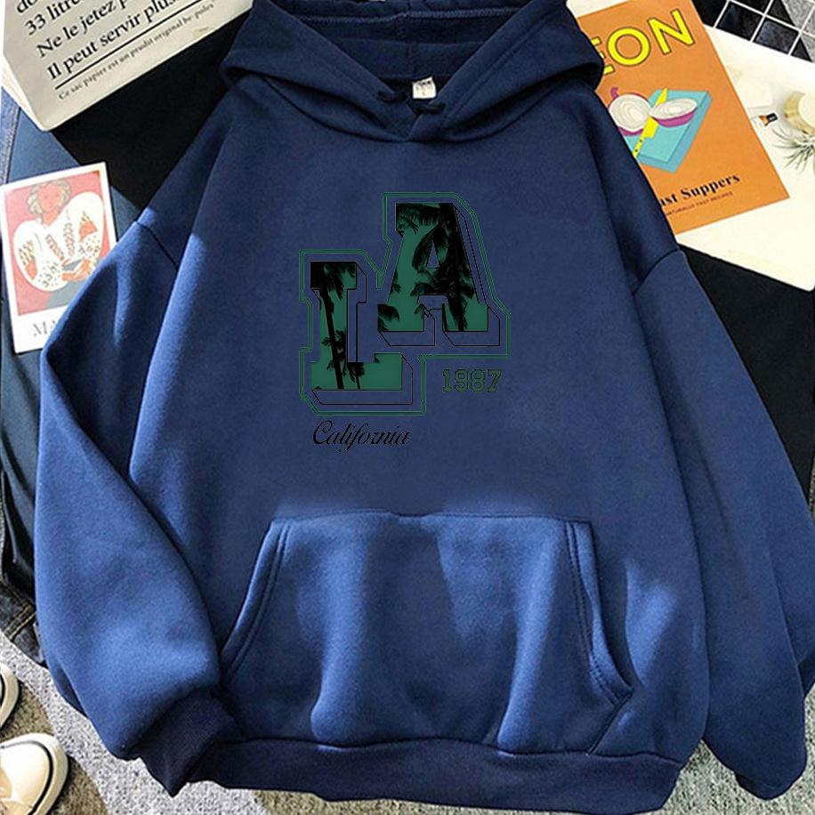 LA 1987 California Commemorative Printed Pattern Hoodies