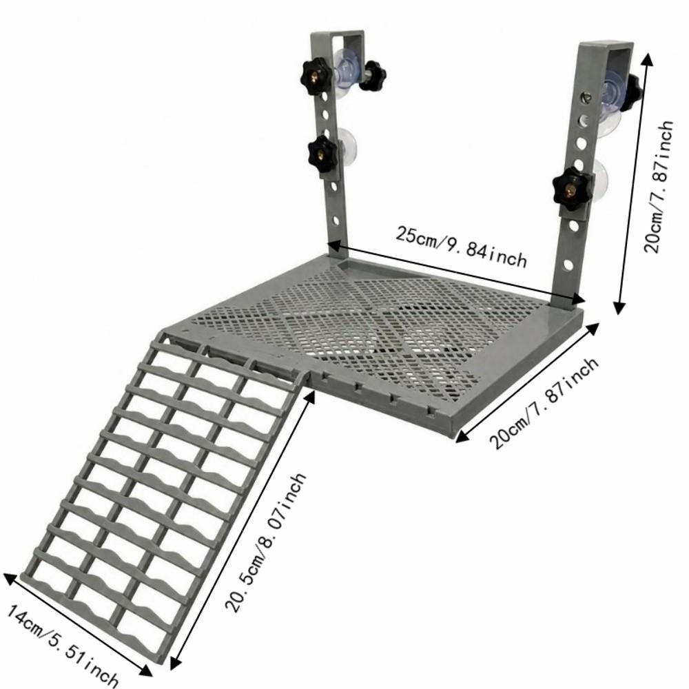 Suction Cups Hanging Turtle Platform Non-Slip Ramp Floating Turtle Dock  Reptile Enclosure