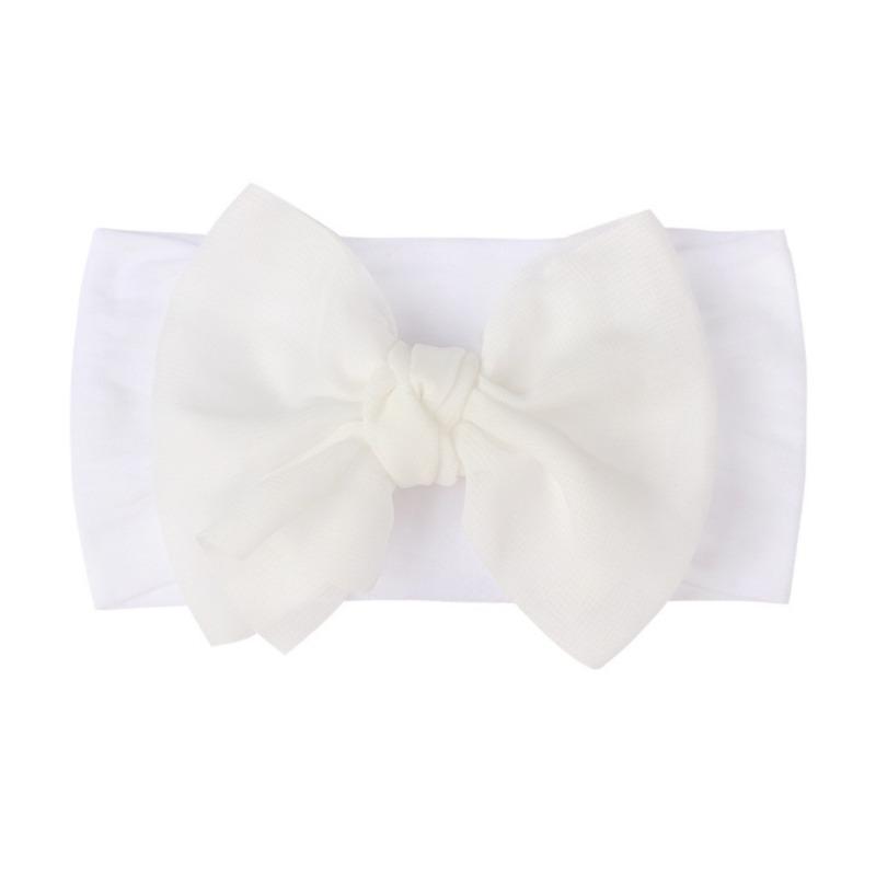 New baby nylon headband, baby cute bow wide-sided double-knotted headscarf, children's headband.