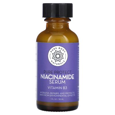 Pure Body Naturals, Pure Protect, siero alla niacinamide, 1 fl oz (30 ml)
