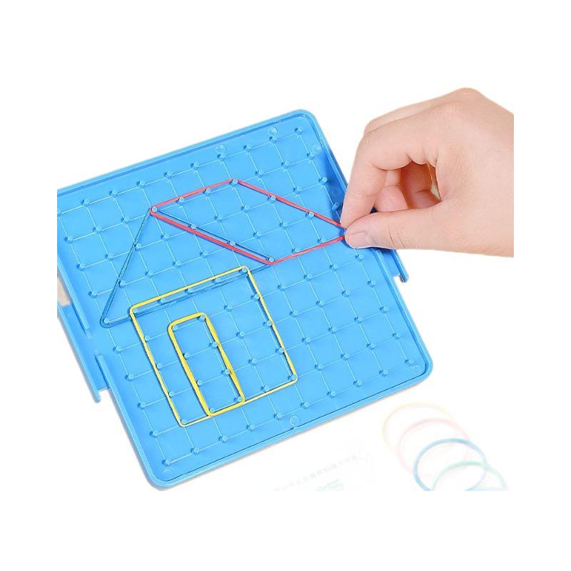 Multifunctional Geometric Pegboard for First & Second Grade Students – Mathematics Teaching Aid with Shapes