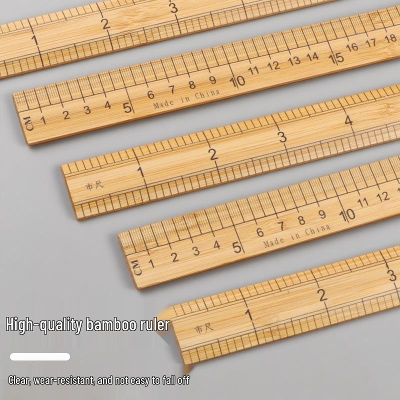 33cm Old-Fashioned Bamboo Ruler for Sewing & Clothing
