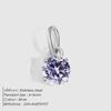 eManco DIY Jewelry Accessories: Stainless Steel Round Cubic Zirconia Pendant Necklace