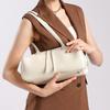 Head Layer Cowhide Bowling Bag, High-end Leather Shoulder Bag, Large Capacity Versatile Commuting Armpit Handbag for Women