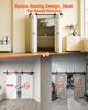 Bifold Barn Door, 1829 x 2134 mm, MDF Bi-Fold Sliding Closet Doors, Hardware Kit Included, H-Frame Space-Saving Design, Pre-Assembled Panels for