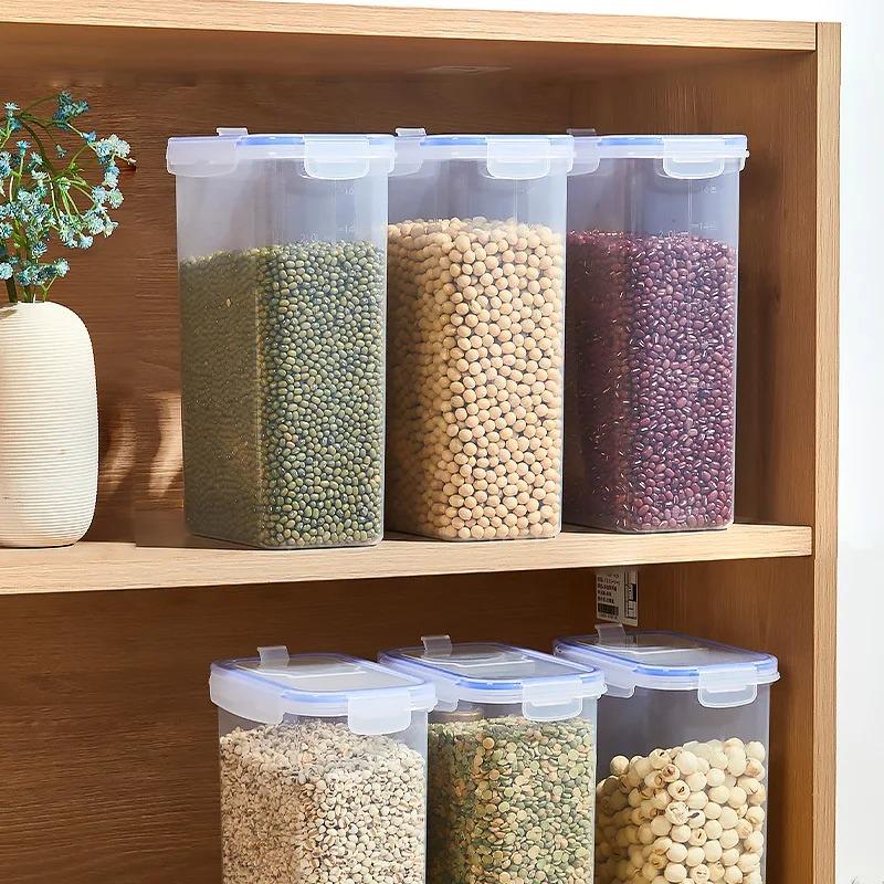 Kitchen Airtight Storage Jar Insect & Moisture Proof Container for Grains Flour Sugar Rice Other Dry Goods Food Storage Canister