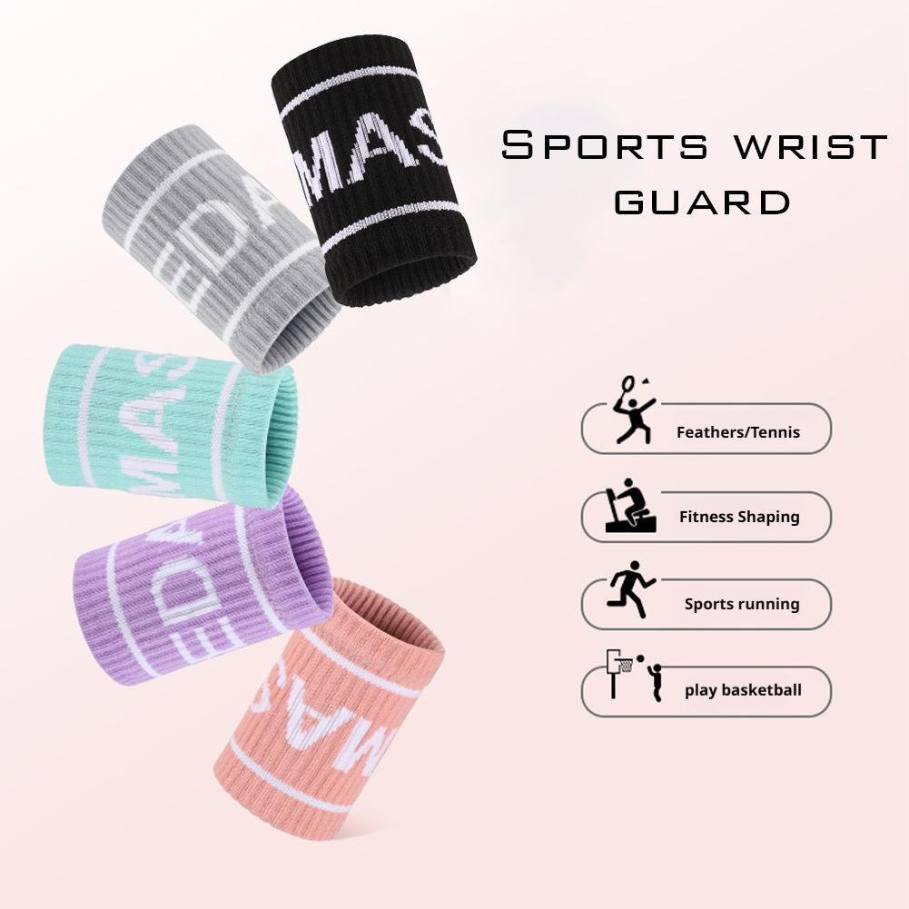 2PCS Elastic Sports Wristbands Tennis Sweat Bands Wrist Guard For Basketball Volleyball padel Fitness Sweatbands Wrist Wrap Cuff
