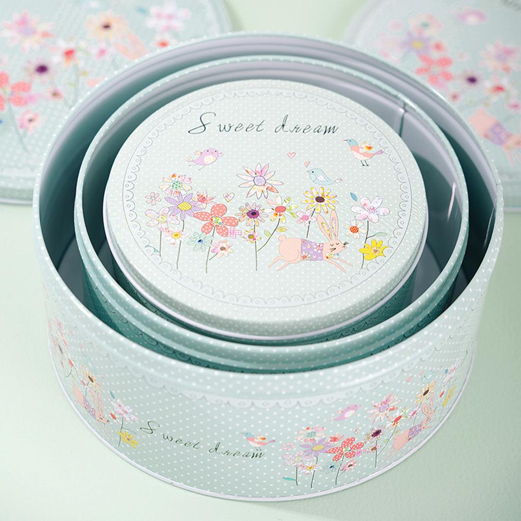 Easter Decorations, Tin Boxes, Colorful Easter Bunny Storage Boxes, 3-piece Set