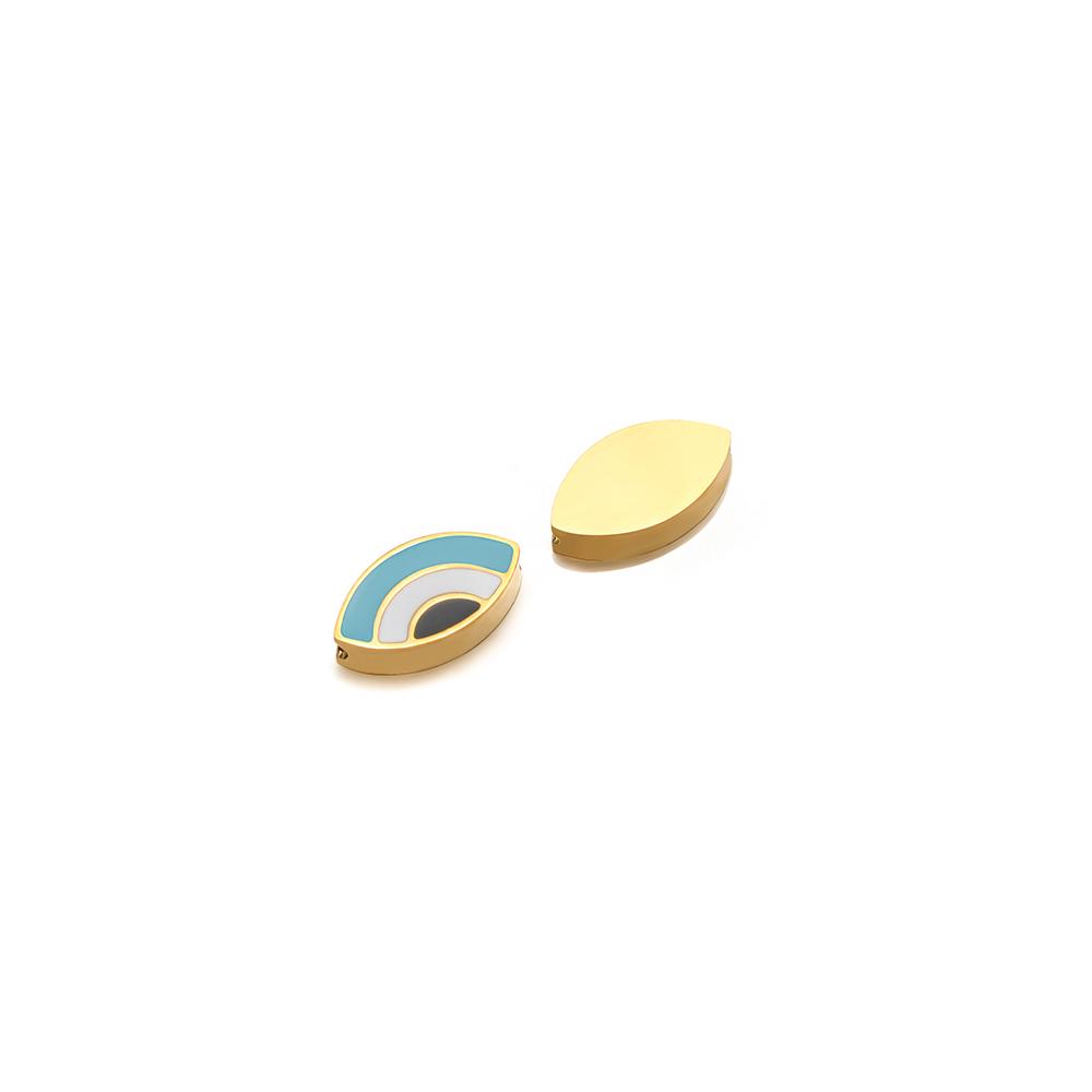 5Pcs Stainless Steel Gold Enamel Fish Beads Charms for DIY Jewelry Making Bracelet Making Children Necklace Findings Wholesale
