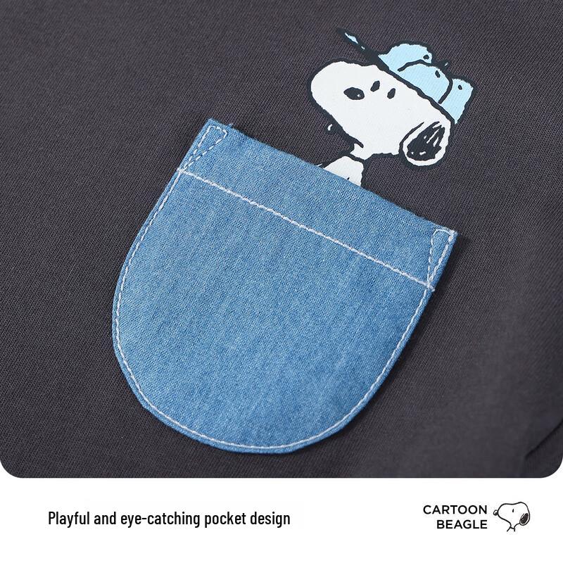 Snoopy Boys' Faux Two-Piece Long-Sleeve T-Shirt