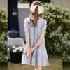 Bailuyu Embroidered Puff Sleeve A-Line Mini Dress