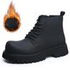 British Style Men's Casual Platform Boots Stylish Autumn Winter High Top Boots Versatile Outdoor Anti Slip Daily Couple Style
