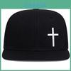 Hip Hop Cap With Cross Embroidery And Adjustable Fit For Street Style