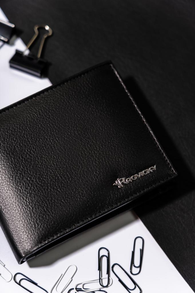 Leather wallet R-N992-PDM-3265 Black