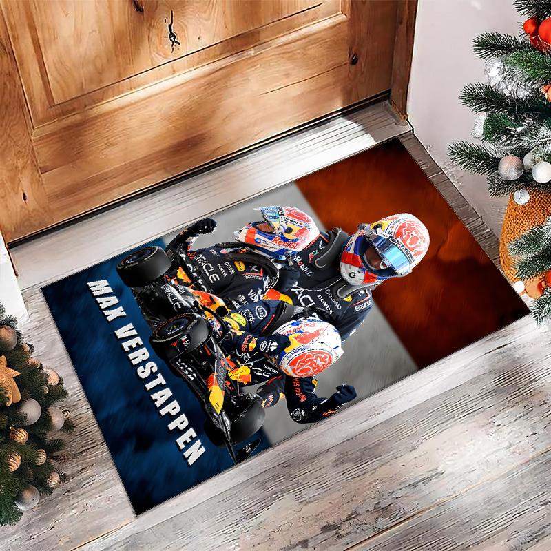Max Verstappen Kryształowy Aksamitny Dywan Miękki Anty?Antypoślizgowa Mata Podłogowa Wygodny Dywanik do Wystroju Domu Salonu Sypialni