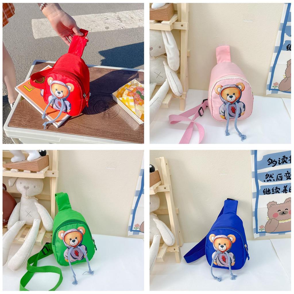 Teddy Bear Childrens Crossbody Bag With Oxford Fabric For Kids Daily Use