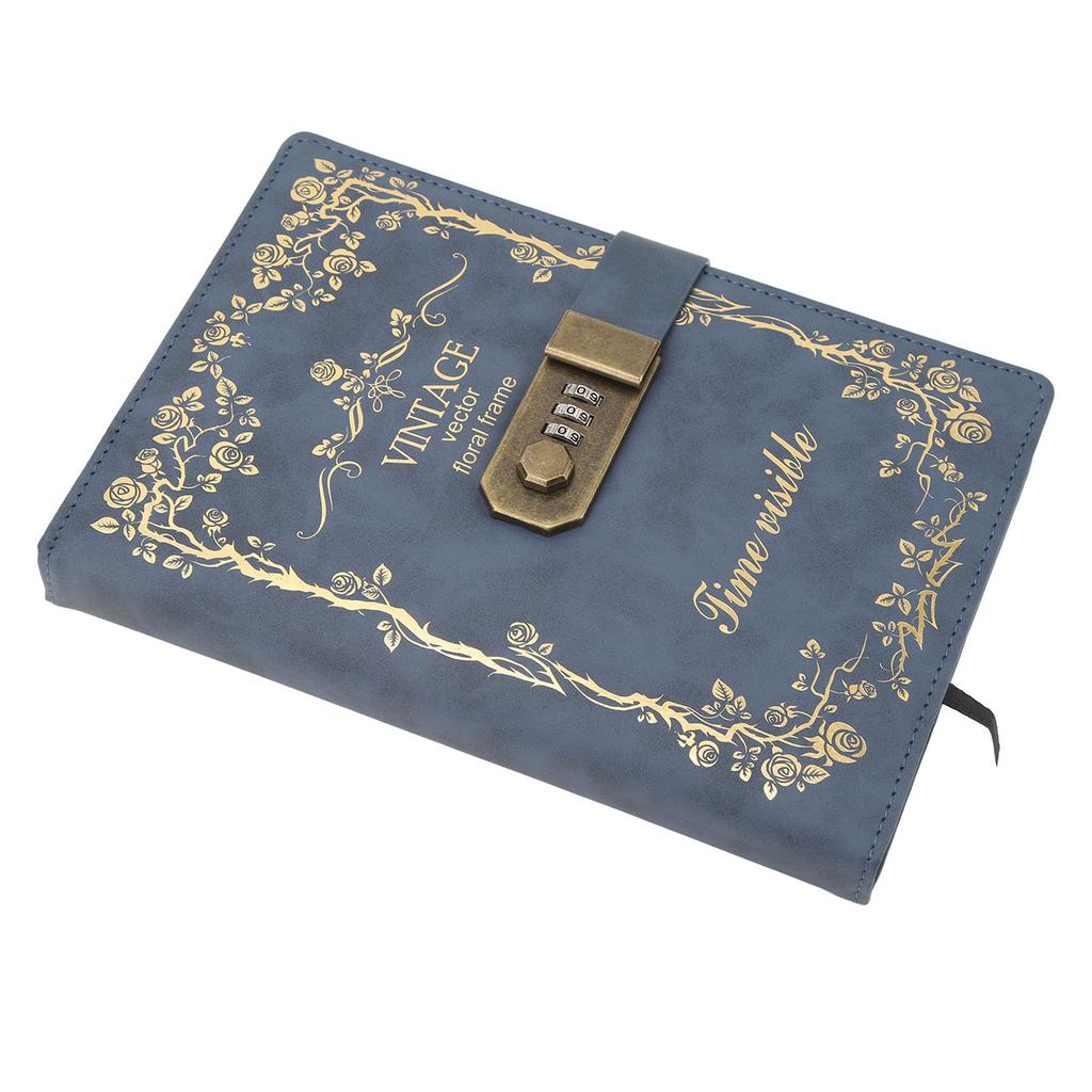 Password Book Multipurpose Portable Fashionable Exquisite Europn Vintage Lock Diary for Writing