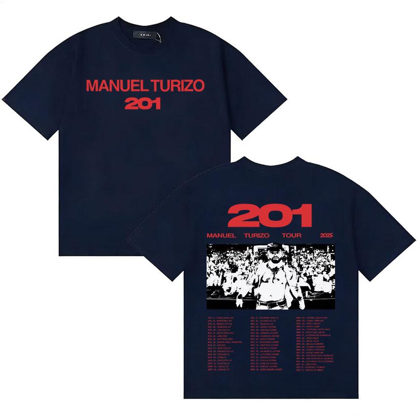 Unisexuel Turizo Trendy Music 201 Print T Shirt Unisex Women Oversized Short Sleeve Tee Shirts Casual Cotton Vintage Tshirt Streetwear