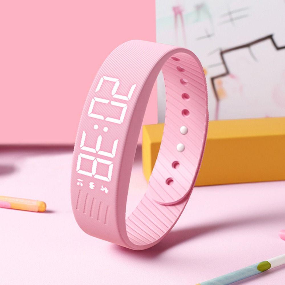 LED Digital Alarm Bracelet Adjustable Vibrating Alarm Smart Fitness Wristbands  for Students