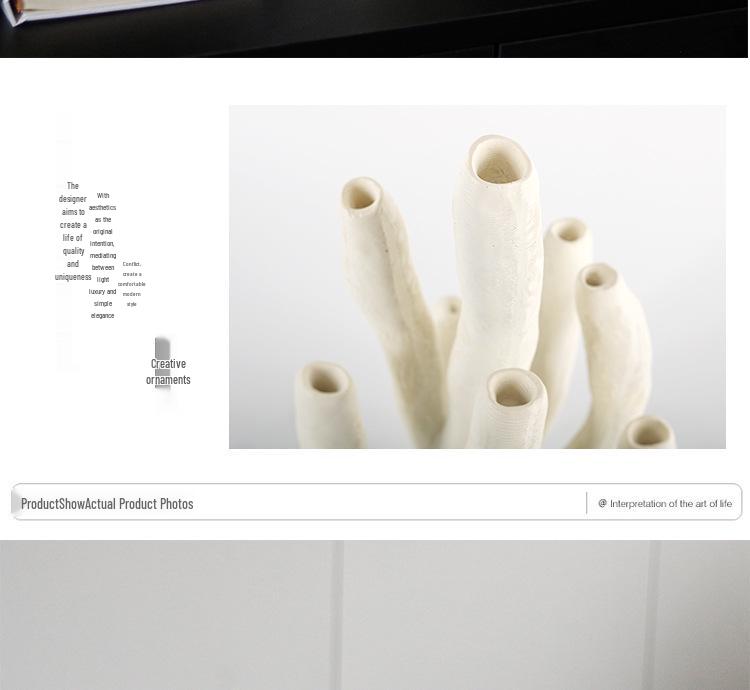 Creative Coral Tube Handicraft: Modern Marine Art for Home or Office Display