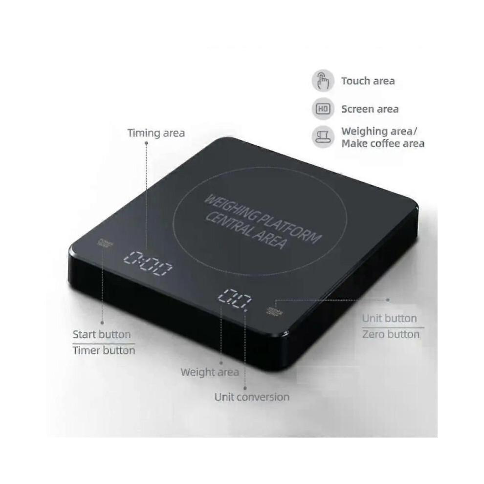 Timemore Black Mirror Basic + High Precision Electronic Scales Espresso Coffee Scale Smart Scales Automatic Timing Kitchen Scale