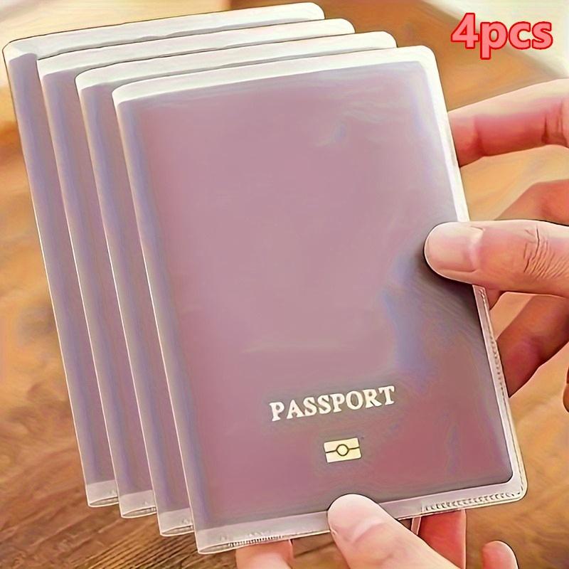 [Passport Holder] 2/4pcs Durable Passport Holder with Multi-Card Slots, Scratch-Resistant Document Protector - Transparent