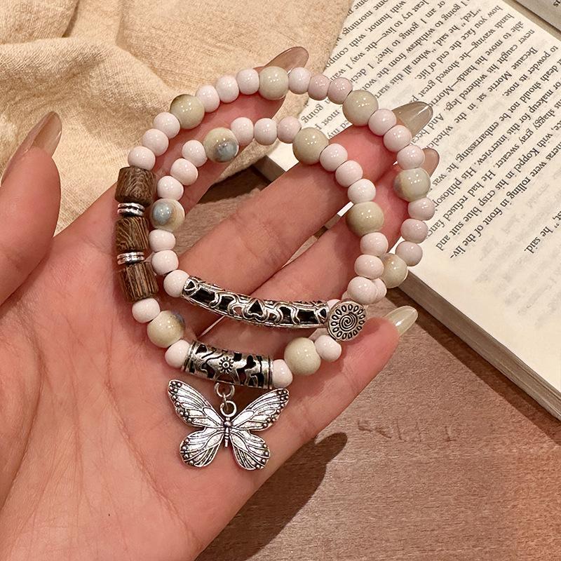 Ceramic Bracelet Chinese Retro Beaded Bracelet Boho Style Fashion Accessories