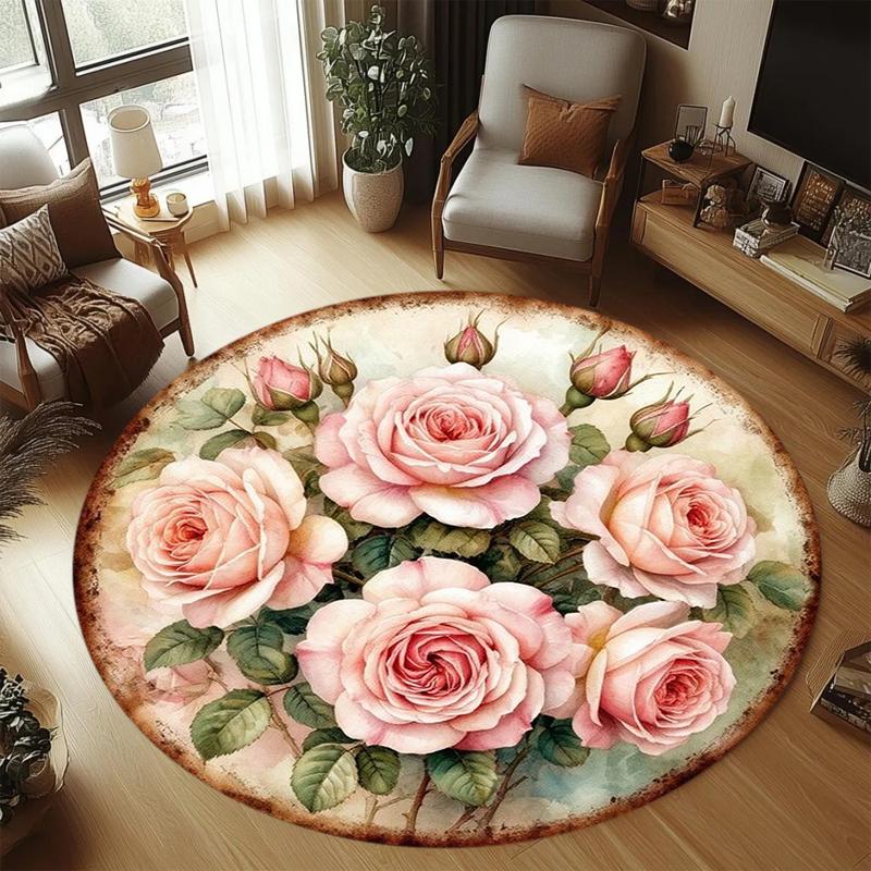 

Сине-белый коврик-мат с гибискусами, ковер, домашний декор, гостиная, спальня, декор пола, цветочный стиль с птицами, нескользящие коврики 100cm